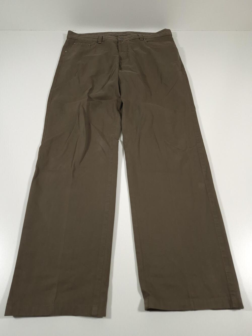 Ermenegildo Zegna Pants Men's 40x32 Brown Cotton 5 Pocket Chino Italy Casual